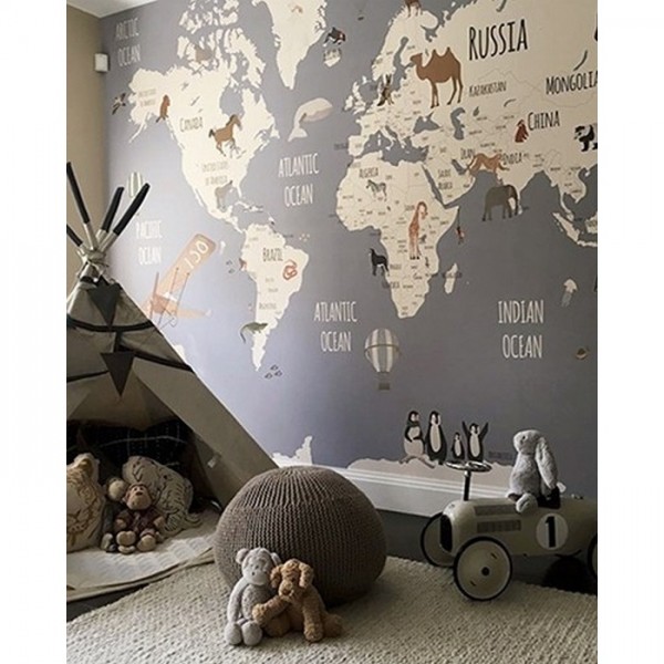 Papel Pintado World Map Explorers I - LITTLE HANDS Papel Pintado World Map Explorers I - LITTLE HANDS