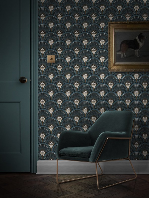 Papel Pintado Deco Martini Teal DVS002  - DIVINE SAVAGES