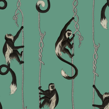 Papel Pintado TROOP PARAKEET GREEN - HOUSE OF HACKNEY