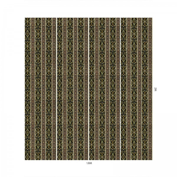 Papel Pintado MAMOUNIA MOSS GREEN BLACK - HOUSE OF HACKNEY