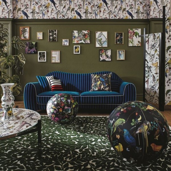 Tela FCL7024/02 BIRDS SINFONIA-CREPUSCULE CHRISTIAN LACROIX