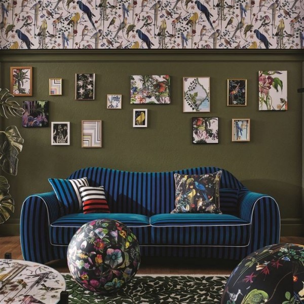 Tela FCL7024/02 BIRDS SINFONIA-CREPUSCULE CHRISTIAN LACROIX
