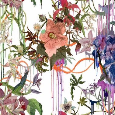 Tela FCL7026/01 ORCHIDS FANTASIA-PERCE NEIGE CHRISTIAN LACROIX