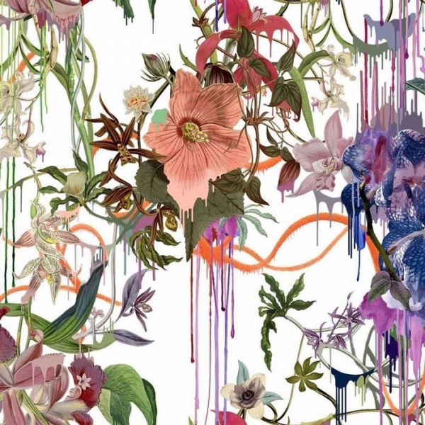 Tela FCL7026/01 ORCHIDS FANTASIA-PERCE NEIGE CHRISTIAN LACROIX
