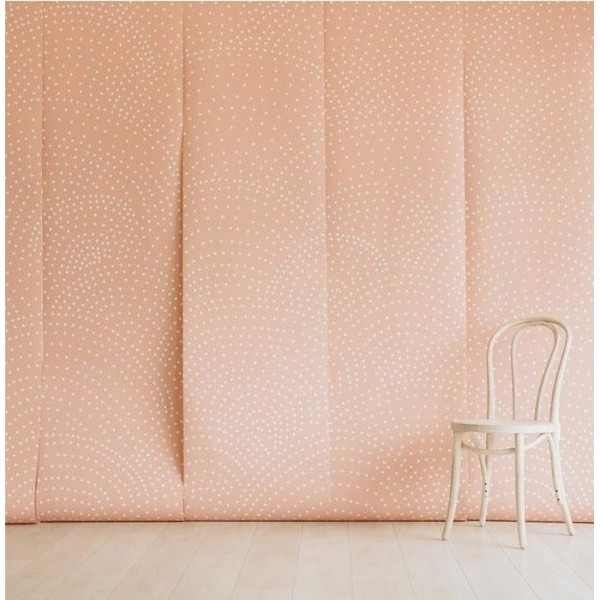 CRESCENT POLKA DOTS MURAL ROSE