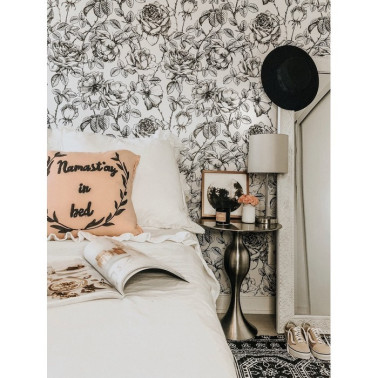 Papel Pintado BLACK AND WHITE FLORAL - ANEWALL