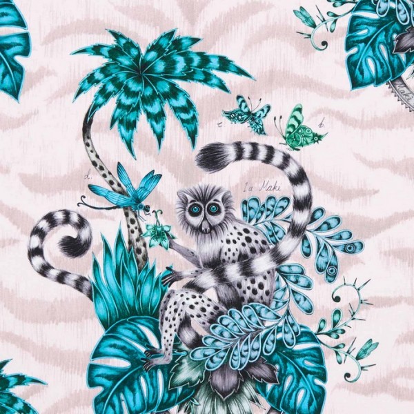 Tela LEMUR PINK F1112-04 CLARKE & CLARKE Tela LEMUR PINK F1112-04 CLARKE & CLARKE