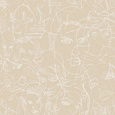 Papel Pintado 3320-01 GOUACHE NUDE - JEAN PAUL GAULTIER