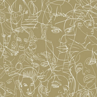 Papel Pintado 3320-03 GOUACHE BRONZE - JEAN PAUL GAULTIER