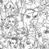 Papel Pintado 3322-01 CROQUIS ECRU-NOIR - JEAN PAUL GAULTIER