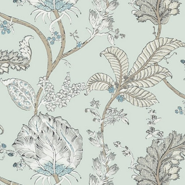 Papel Pintado KALAMKARI VINE AT78737 Robin´s Egg - ANNA FRENCH