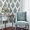 Papel Pintado PALAMPORE LEAF AT78725 Blue White - ANNA FRENCH