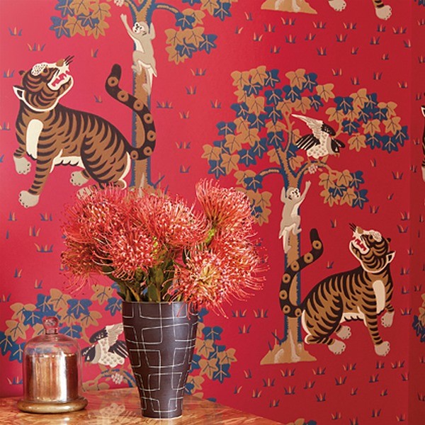 Papel Pintado KHANA AT78747 Red - ANNA FRENCH