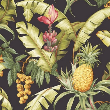 Papel Pintado TP80000 PINEAPPLE FLORAL - WALLQUEST