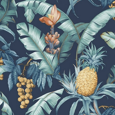 Papel Pintado TP80002 PINEAPPLE FLORAL - WALLQUEST