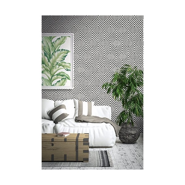 Papel Pintado TP80504 HEXAGON GEOMETRIC - WALLQUEST