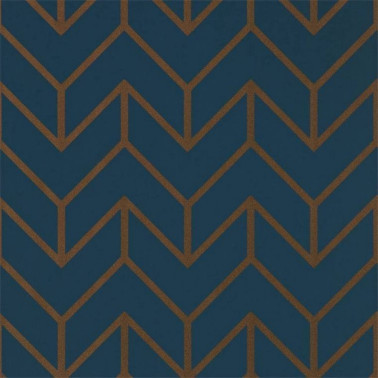 Papel Pintado Tessellation Marine-Copper 111986 - Harlequin
