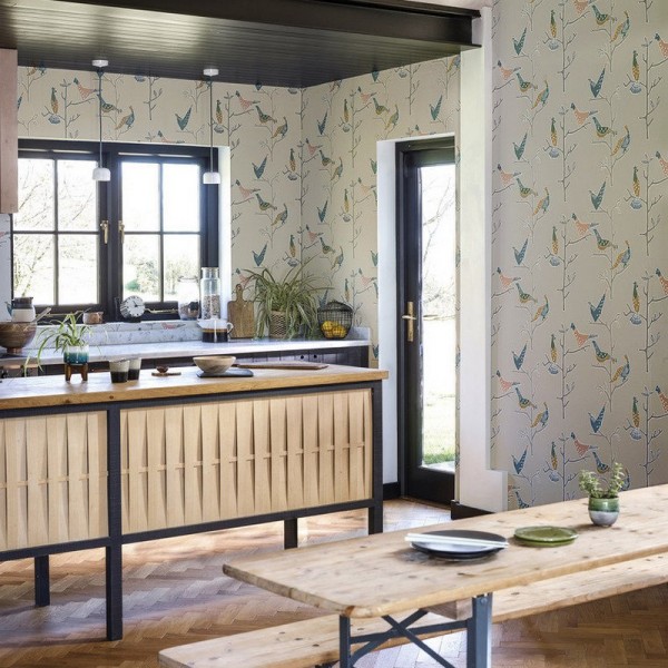 Papel Pintado Passaro Cinnamon-Slate 111925 - SCION