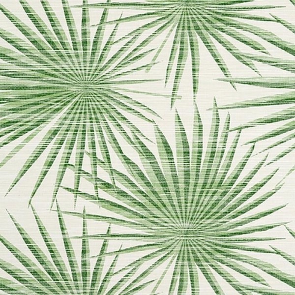 Palm Frond T10142 Green and White