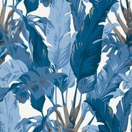 Travelers Palm T10126 Navy and White