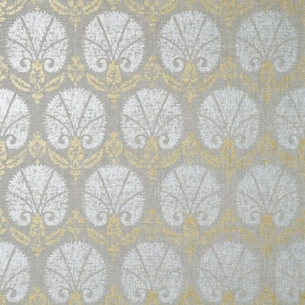 Turkish Damask T72610 Metallic Gold and Silver