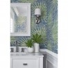 Palm Frond T10141 Navy and Green