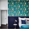 Papel Pintado Coppice 112136 Ebony Putty Snow - Harlequin