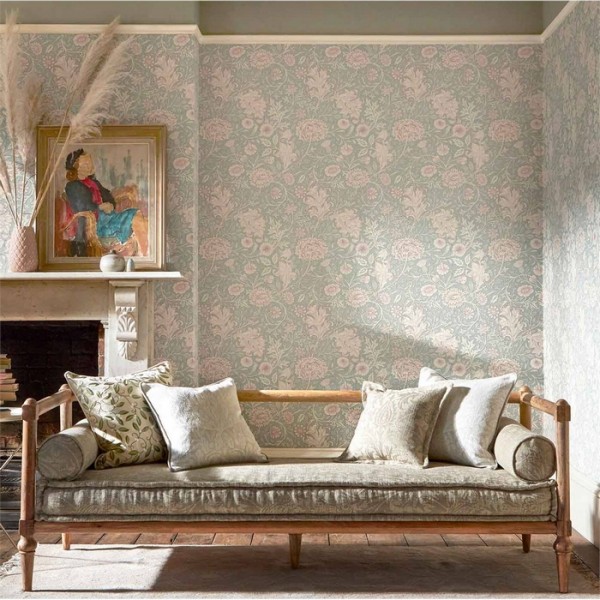 Papel Pintado Double Bough 216682 Slate Blue - MORRIS CO