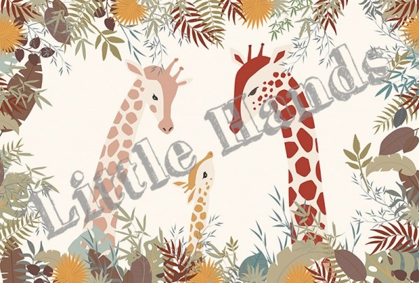 Papel Pintado Giraffe Family - LITTLE HANDS