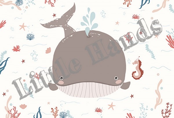 Papel Pintado The Whale and the Sea Horse - LITTLE HANDS