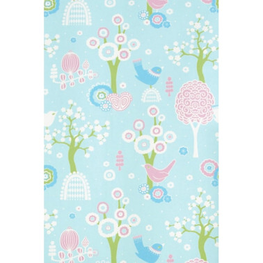 Papel Pintado Cherry Valley Turquoise 102-02 - MAJVILLAN