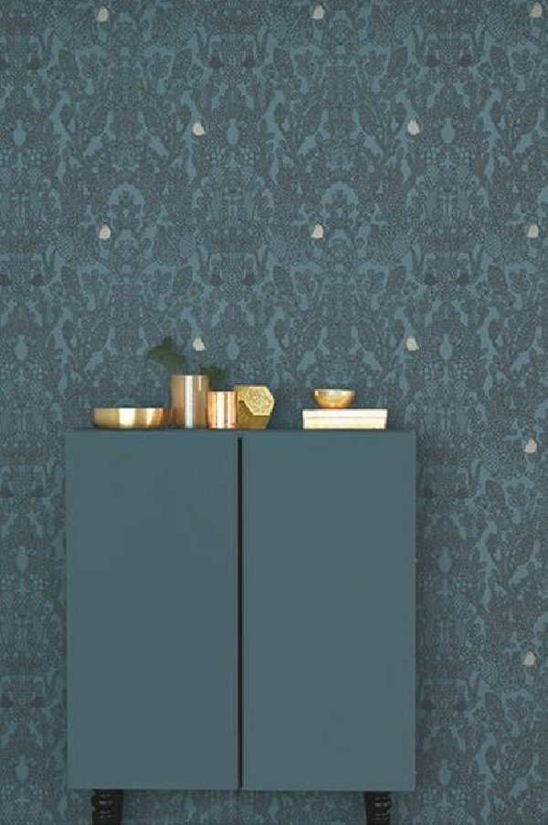 Papel Pintado Amelie Petrol 124-02 - MAJVILLAN