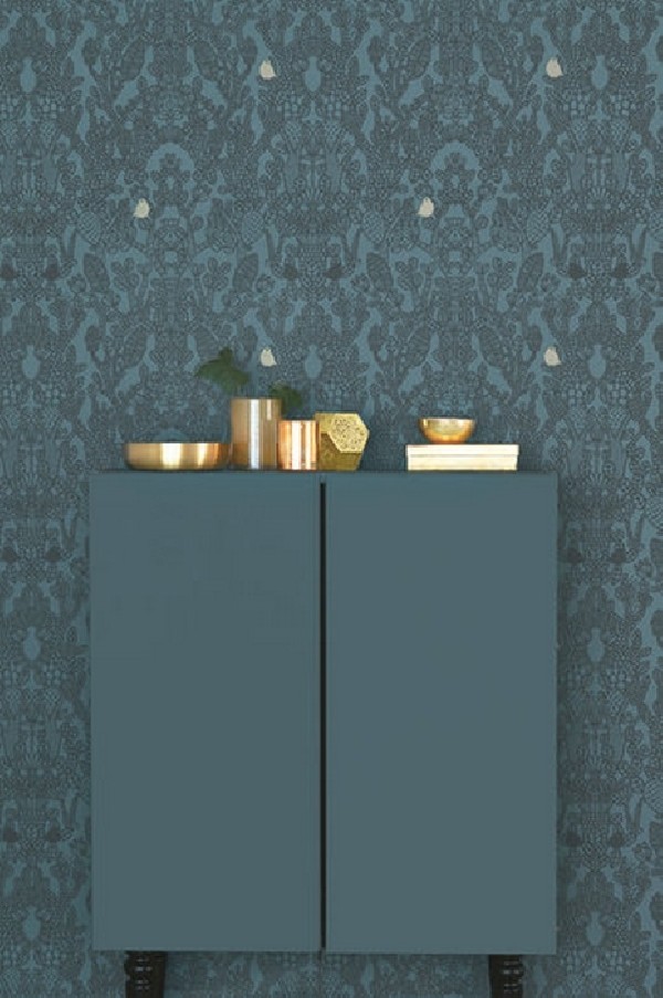 Papel Pintado Amelie Petrol 124-02 - MAJVILLAN