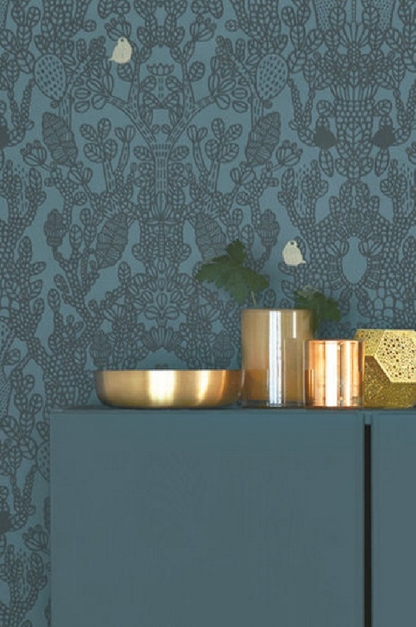 Papel Pintado Amelie Petrol 124-02 - MAJVILLAN