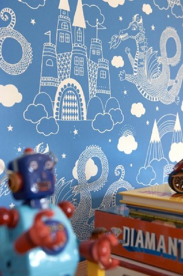 Papel Pintado Dragon Sky Dark Blue 103-01 - MAJVILLAN