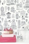 Papel Pintado Small Town Soft Black 118-02 - MAJVILLAN