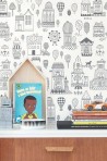 Papel Pintado Small Town Soft Black 118-02 - MAJVILLAN