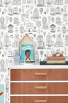 Papel Pintado Small Town Soft Black 118-02 - MAJVILLAN
