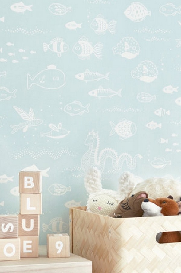 Papel Pintado The Big Blue Dusty Turquoise 119-01 - MAJVILLAN
