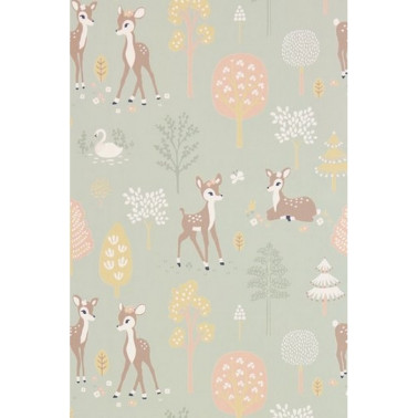 Papel Pintado Golden Woods Dusty Green 125-02 - MAJVILLAN