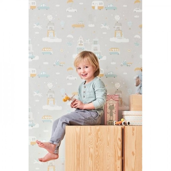 Papel Pintado Above The Clouds Soft Grey 131-01 - MAJVILLAN
