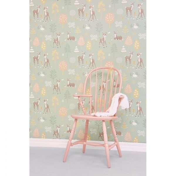 Papel Pintado Golden Woods Dusty Green 125-02 - MAJVILLAN