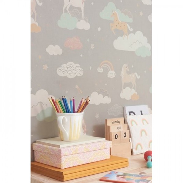 Papel Pintado Rainbow Treasures Mud Grey 129-01 - MAJVILLAN