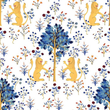 Papel Pintado Medieval Tapestry Pure White 8000012 - COORDONNE