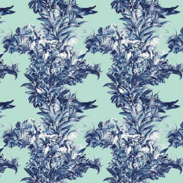 Papel Pintado EVERGLADES TURQUOISE DOM145-2 - LES DOMINOTIERS