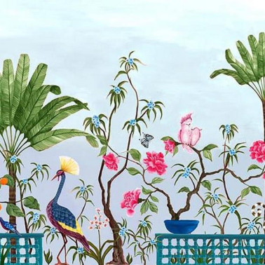 Papel Pintado Mural Neo Tea Garden Blue 8800131 - COORDONNE
