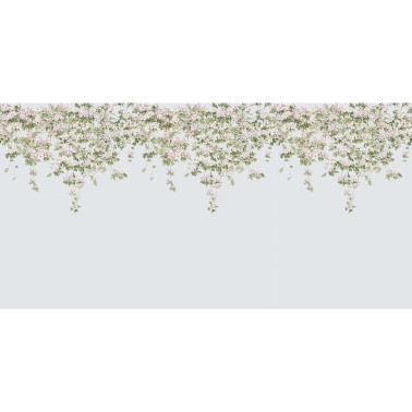 Papel Pintado Classic Clematis Mural Wallpaper Dusty Blue - SIAN ZENG