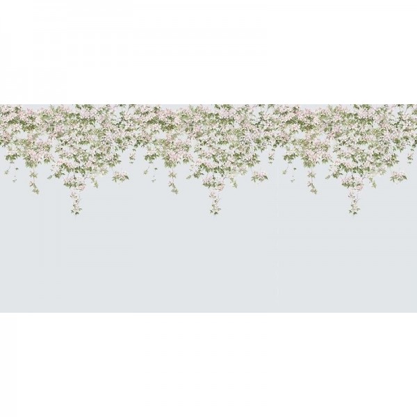 Papel Pintado Classic Clematis Mural Wallpaper Dusty Blue - SIAN ZENG