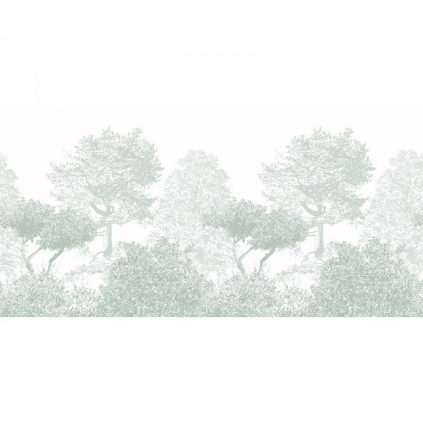 Papel Pintado Classic Hua Trees Mural Wallpaper Dusty Green - SIAN ZENG