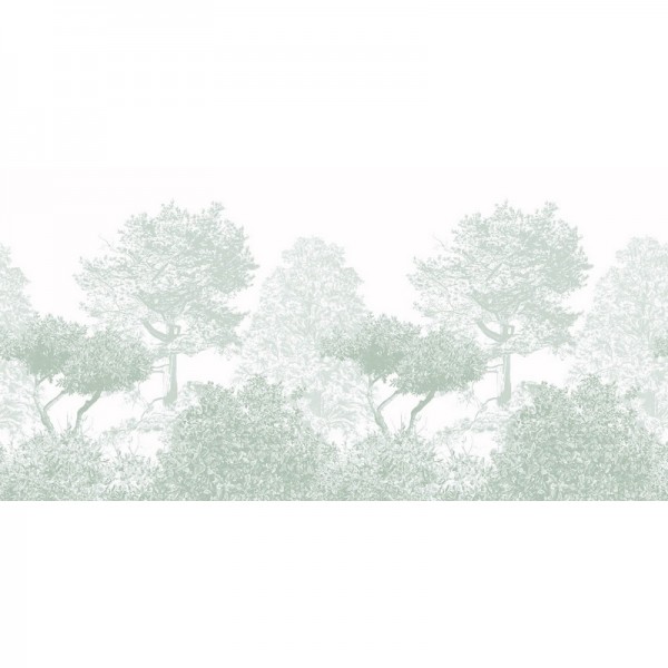 Classic Hua Trees Mural Wallpaper Dusty Green